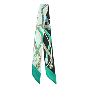 Bandana Schal with Snake Mint green-green-yellow