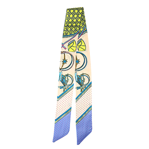 Bandana Schal with Vibrant Print Light salmon pink-yellow-purple