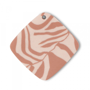 Anh&auml;nger Polymer Rhombus Light peach pink-light brown