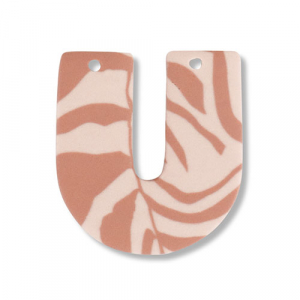 Anh&auml;nger Polymer U-shaped Light peach pink-light brown
