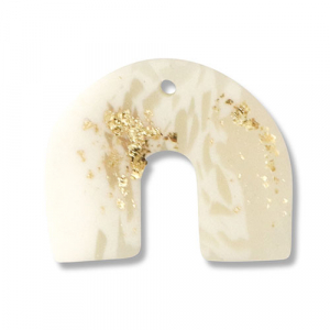 Anh&auml;nger Polymer Arch Off white-beige-gold