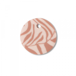 Anh&auml;nger Polymer Round Light peach pink-light brown