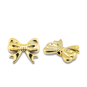 Perlen Metall Look Bow Gold metallic