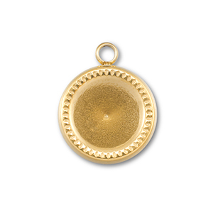 BY31&reg; Anh&auml;nger aus Stainless Steel - Rostfreiem mit Fassung f&uuml;r SS39 Chaton Gold