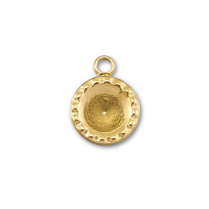 BY31&reg; Anh&auml;nger aus Stainless Steel - Rostfreiem mit Fassung f&uuml;r SS29 Chaton Gold