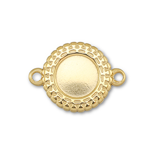 BY31&reg; Zwischenst&uuml;ck aus Stainless Steel - Rostfreiem mit Fassung f&uuml;r SS34 Flat Back Gold