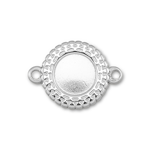 BY31&reg; Zwischenst&uuml;ck aus Stainless Steel - Rostfreiem mit Fassung f&uuml;r SS34 Flat Back Silver