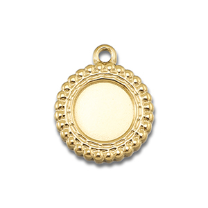 BY31&reg; Anh&auml;nger aus Stainless Steel - Rostfreiem mit Fassung f&uuml;r SS34 Flat Back Gold