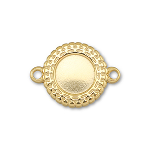 BY31&reg; Zwischenst&uuml;ck aus Stainless Steel - Rostfreiem mit Fassung f&uuml;r SS30 Flat Back Gold