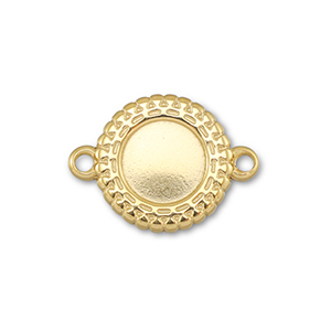 BY31&reg; Zwischenst&uuml;ck aus Stainless Steel - Rostfreiem mit Fassung f&uuml;r SS20 Flat Back Gold