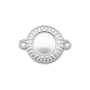 BY31&reg; Zwischenst&uuml;ck aus Stainless Steel - Rostfreiem mit Fassung f&uuml;r SS20 Flat Back Silver