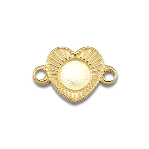 BY31&reg; Zwischenst&uuml;ck aus Stainless Steel - Rostfreiem mit Fassung f&uuml;r SS20 Flat Back Gold