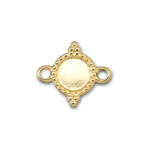 BY31&reg; Zwischenst&uuml;ck aus Stainless Steel - Rostfreiem mit Fassung f&uuml;r SS20 Flat Back Gold