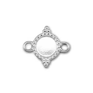 BY31&reg; Zwischenst&uuml;ck aus Stainless Steel - Rostfreiem mit Fassung f&uuml;r SS20 Flat Back Silver