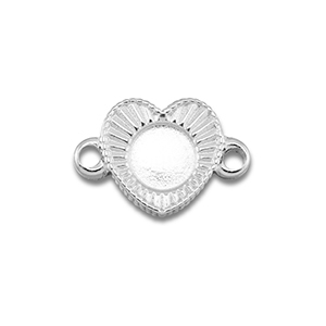 BY31&reg; Zwischenst&uuml;ck aus Stainless Steel - Rostfreiem mit Fassung f&uuml;r SS16 Flat Back Silver