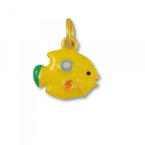 Anh&auml;nger Metall Fish Yellow-gold