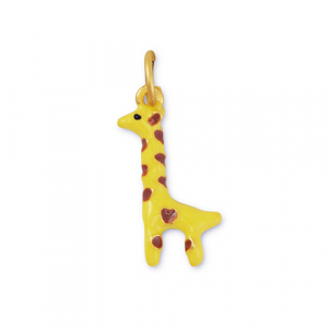 Anh&auml;nger Metall Giraffe Yellow-brown-gold