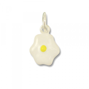 Anh&auml;nger Metall Egg White-yellow-silver