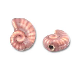 Keramik Perlen Shell Vintage pink