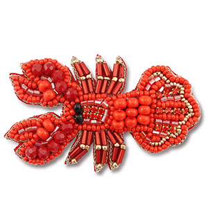 Broschen Lobster Red-gold