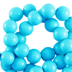 6 mm Perlen aus Acryl shiny Turquoise blue
