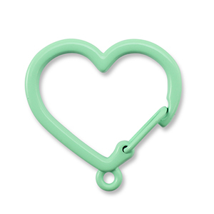 Farbiges Zubeh&ouml;r F&uuml;r Schl&uuml;ssel Anh&auml;nger Heart with Loop Mint green