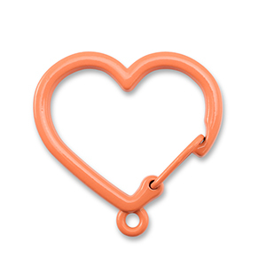 Farbiges Zubeh&ouml;r F&uuml;r Schl&uuml;ssel Anh&auml;nger Heart with Loop Orange