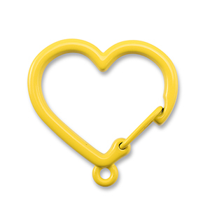 Farbiges Zubeh&ouml;r F&uuml;r Schl&uuml;ssel Anh&auml;nger Heart with Loop Yellow