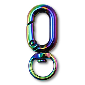 Farbiges Zubeh&ouml;r F&uuml;r Schl&uuml;ssel Anh&auml;nger Oval Black-AB coating