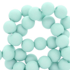 8 mm Perlen aus Acryl matt Soft turquoise blue