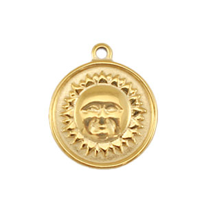 Anh&auml;nger aus Stainless Steel - Rostfreiem Stahl Sun Gold