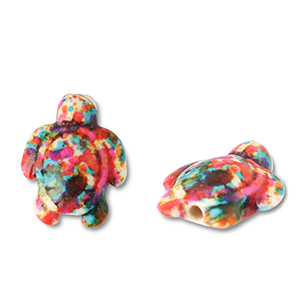 Keramik Perlen Turtle Multicolour