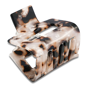 Haarschmuck hair clamp Tortoise white