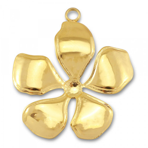 Anh&auml;nger aus Stainless Steel - Rostfreiem Stahl Flower Gold