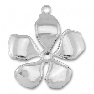 Anh&auml;nger aus Stainless Steel - Rostfreiem Stahl Flower Silver