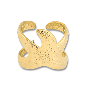 Stainless Steel - Rostfrei Stahl Ringe Starfish Gold