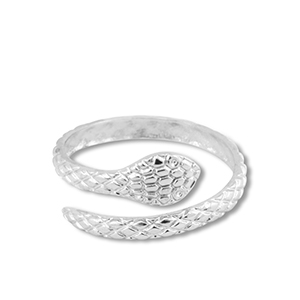 Stainless Steel - Rostfrei Stahl Ringe Snake Silver