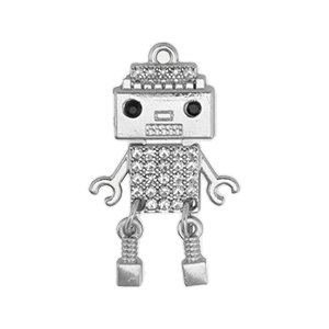 Statement-Anh&auml;nger Robot Silver
