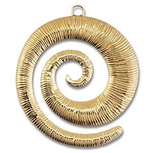 Anh&auml;nger aus Stainless Steel - Rostfreiem Stahl Spiral Gold