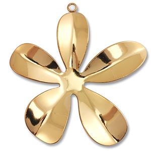 Anh&auml;nger aus Stainless Steel - Rostfreiem Stahl Flower Gold