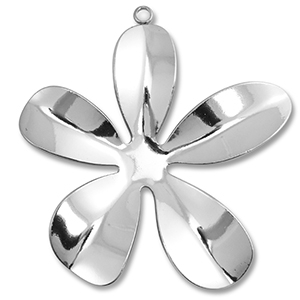 Anh&auml;nger aus Stainless Steel - Rostfreiem Stahl Flower Silver