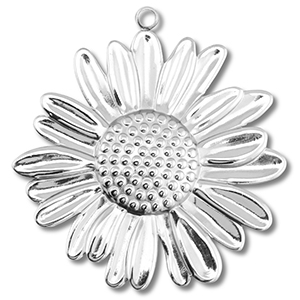 Anh&auml;nger aus Stainless Steel - Rostfreiem Stahl Flower Silver