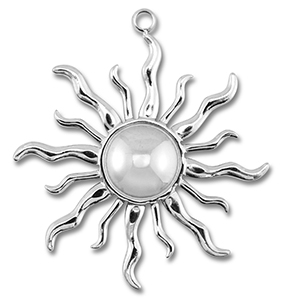 Anh&auml;nger aus Stainless Steel - Rostfreiem Stahl Sun Silver