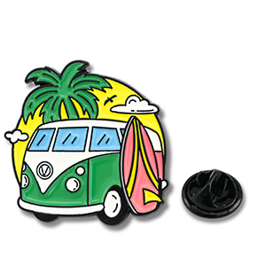 Anstecker Vacation Green-pink-yellow