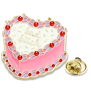 Anstecker Cake "Bad bitch" White-pink-red-gold