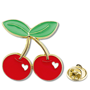 Anstecker Cherries Red-green-gold