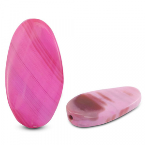Perlen Naturstein Achat Oval Pink-brown