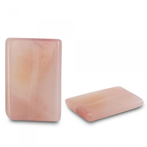 Perlen Naturstein Achat Rectangle Transparent peach pink