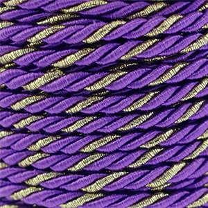 Musthave Kordel Twisted 3mm Purple-gold