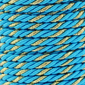 Musthave Kordel Twisted 3mm Turquoise-gold